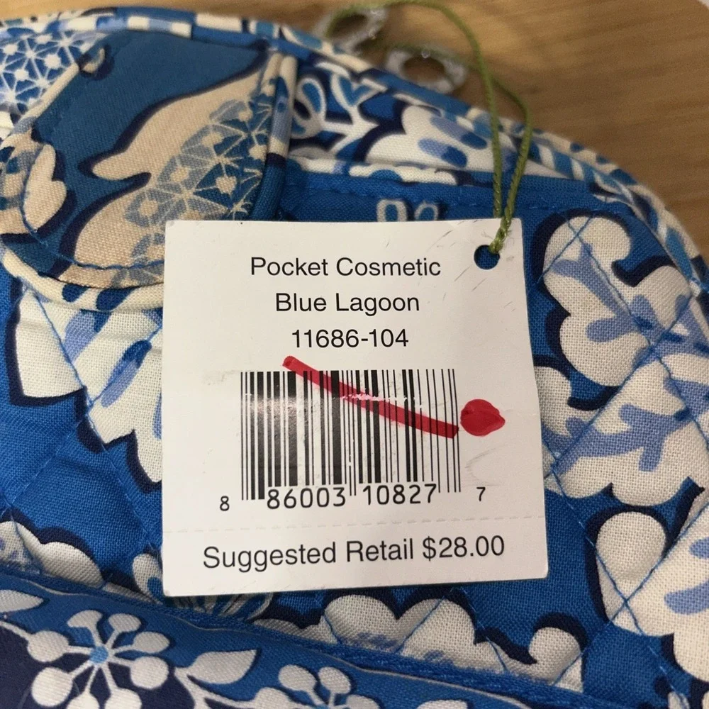 Vera‎ Bradley Blue Lagoon Pocket Cosmetic Bag NEW